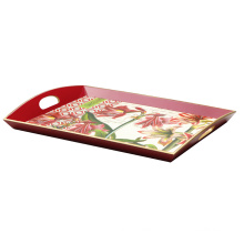 MDF Serving Tray with Coloful Flower (650099)